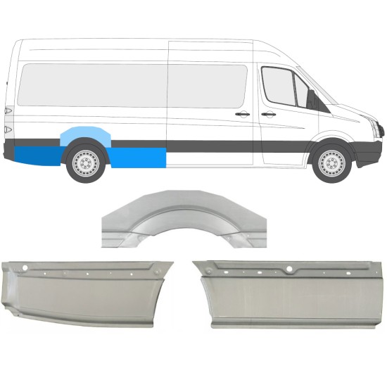 Galinė arka už Volkswagen Crafter 2005-2017 / Dešinė / Rinkinys 13943