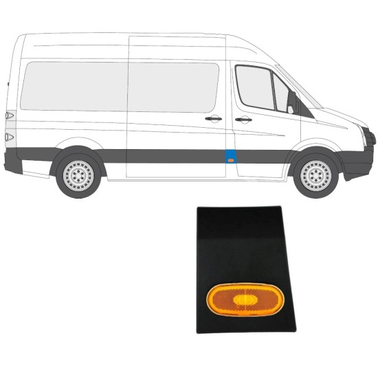 Sparno juosta priekinio statramsčio su lempa už Volkswagen Crafter 2005-2017 / Dešinė / Rinkinys 14147