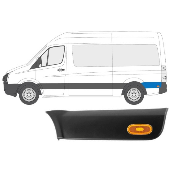 Sparno juosta galinio sparno su lempa už Volkswagen Crafter 2005-2017 / Kairė / Rinkinys 14149
