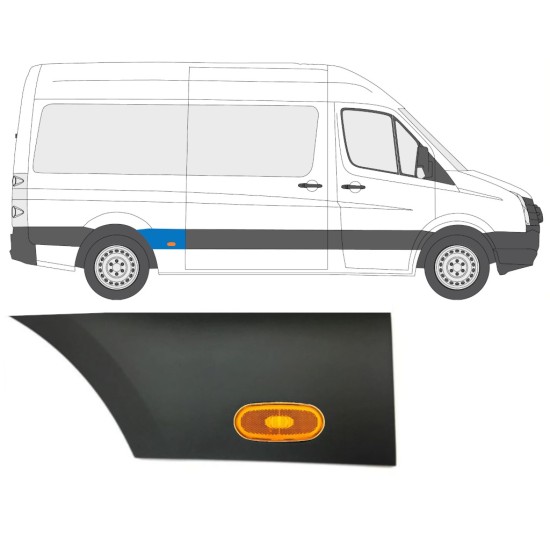 Sparno juosta galinio sparno su lempa už Volkswagen Crafter 2005-2017 / Dešinė / Rinkinys 14088