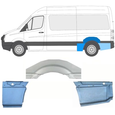 Galinė arka už Volkswagen Crafter 2005-2017 / Kairė / Rinkinys 13942