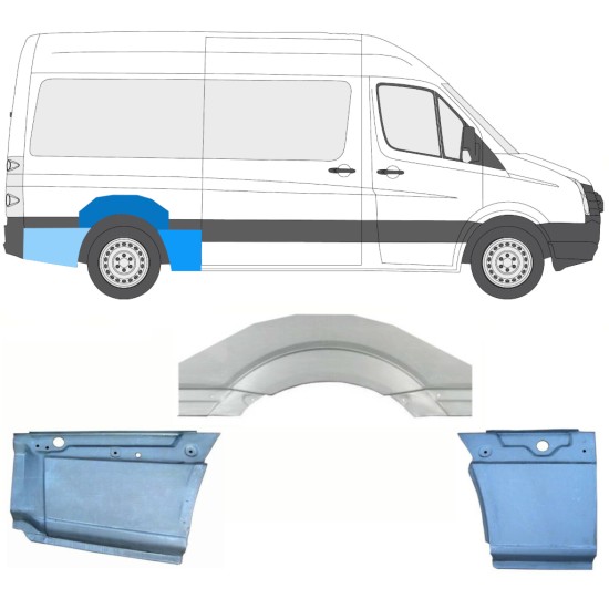 Galinė arka už Volkswagen Crafter 2005-2017 / Dešinė / Rinkinys 13941