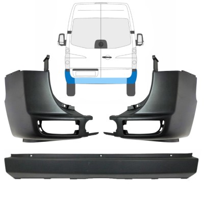 Galinis bamperis už Volkswagen Crafter 2005-2017 / Rinkinys 15554