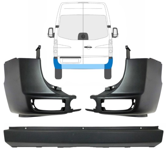Galinis bamperis už Volkswagen Crafter 2005-2017 / Rinkinys 15554