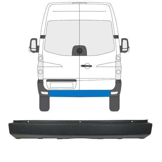 Galinis bamperis už Volkswagen Crafter 2005-2017 15550