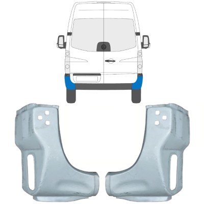 Galinis kampas už Volkswagen Crafter 2005-2017 / Kairė + Dešinė / Rinkinys 15507