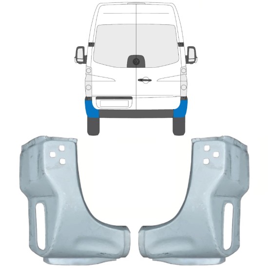 Galinis kampas už Volkswagen Crafter 2005-2017 / Kairė + Dešinė / Rinkinys 15507