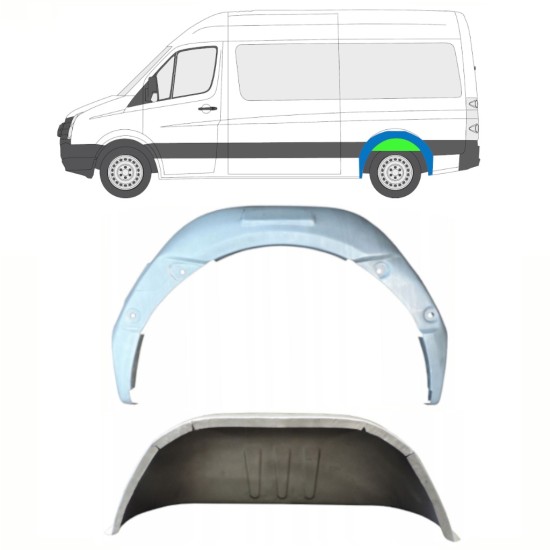 Vidinė galinė arka už Volkswagen Crafter 2005-2017 / Kairė / Rinkinys 14322