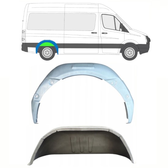 Vidinė galinė arka už Volkswagen Crafter 2005-2017 / Dešinė / Rinkinys 14321