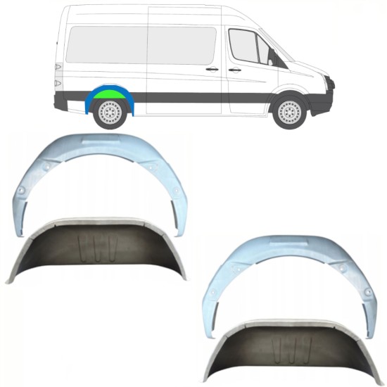 Vidinė galinė arka už Volkswagen Crafter 2005-2017 / Rinkinys 14498