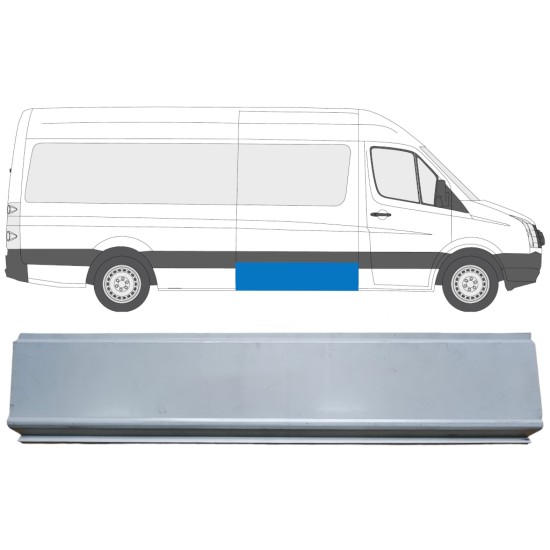 Išorinė šono dalis už Volkswagen Crafter 2005-2017 / Kairė = Dešinė (simetriška) 13972