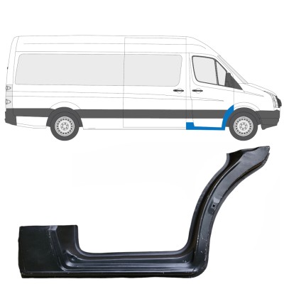 Slenkstis apatinė durų priekinių už Volkswagen Crafter 2005-2017 / Dešinė 13442