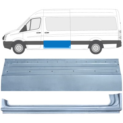Stumdomų durų dalis + slenksčio dalis už Volkswagen Crafter 2005-2017 / Kairė / Rinkinys 14318