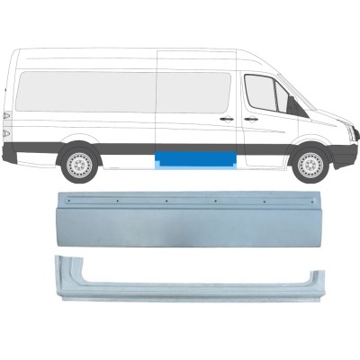 Stumdomų durų dalis už Volkswagen Crafter 2005-2017 / Dešinė / Rinkinys 14013