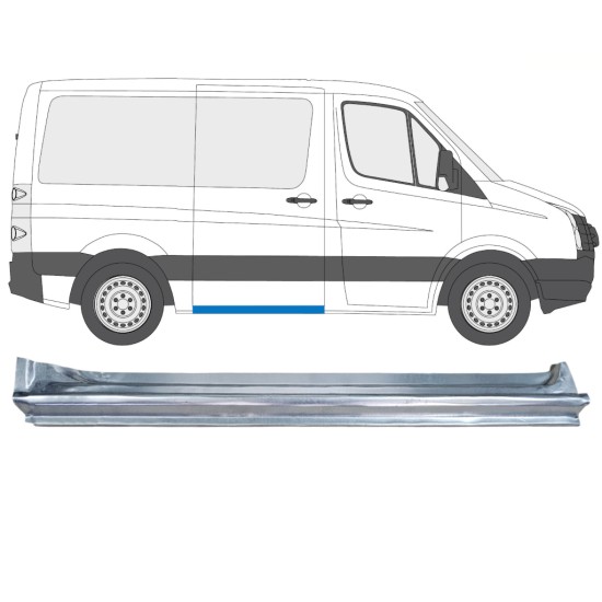 Slenkstis apatinė durų slankiojančių už Volkswagen Crafter 2005-2017 / Dešinė 14374