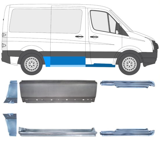 Remonto komplektas už Volkswagen Crafter 2005-2017 / Kairė + Dešinė / 15590