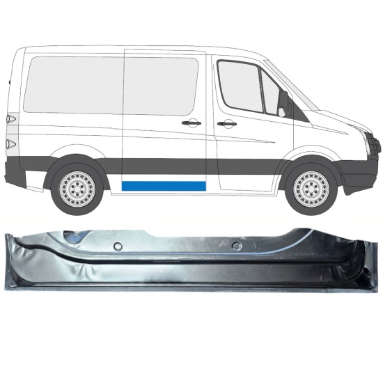 Slenkstis apatinė durų slankiojančių vidinė už Volkswagen Crafter 2005-2017 / Dešinė 15872