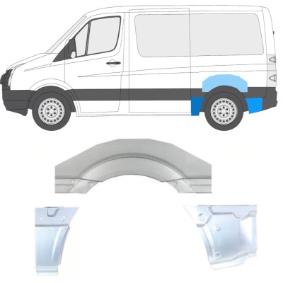 Galinė arka už Volkswagen Crafter 2005-2017 / Kairė / Rinkinys 14205