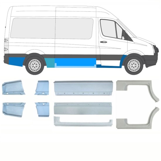 Remonto komplektas už Volkswagen Crafter 2005-2017 / Kairė + Dešinė / 15541