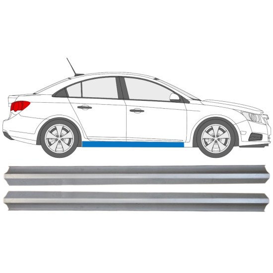 Slenkstis apatinė dalis už Chevrolet Cruze 2009-2014 / Kairė + Dešinė / Rinkinys 15103 Slenkstis apatinė dalis už Chevrolet Cruze 2009-2014 / Kairė + Dešinė / Rinkinys 15103