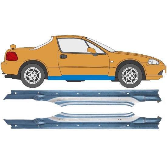 Visas slenkstis už Honda Civic Del Sol 1992-1998 / Kairė + Dešinė / Rinkinys 10537