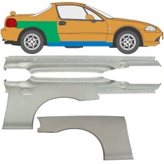 Slenkstis apatinė + sparnas galinis už Honda Civic Del Sol 1992-1998 / Rinkinys 9519