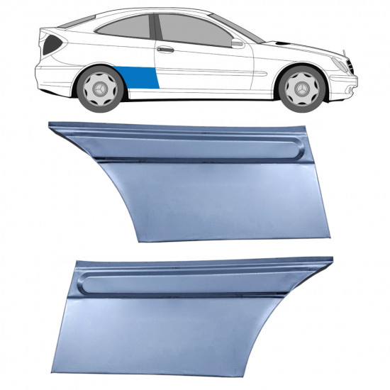 Galinė arka už Mercedes CL203 2000-2008 / Kairė + Dešinė / Rinkinys 9619
