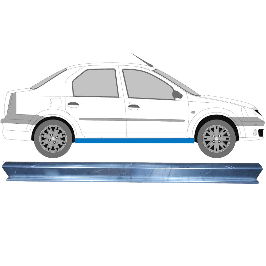 Slenkstis, Apatinė Už Dacia Logan 2004-2009 / Kairė = Dešinė (Simetriška) 6469