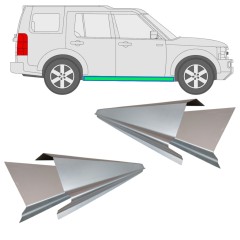 Slenkstis vidinė + išorinė dalis už Land Rover Discovery 2004-2009 / Kairė + Dešinė / Rinkinys 10939