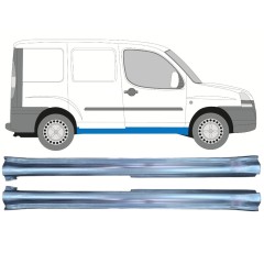 Visas slenkstis už Fiat Doblo 2001-2010 / Kairė + Dešinė / Rinkinys 11468