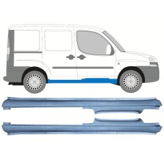 Visas slenkstis už Fiat Doblo 2001-2010 / Kairė + Dešinė / Rinkinys 11465