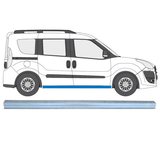 Slenkstis, apatinė už Fiat Doblo 2010-2022 / Kairė = Dešinė (simetriška) 15357