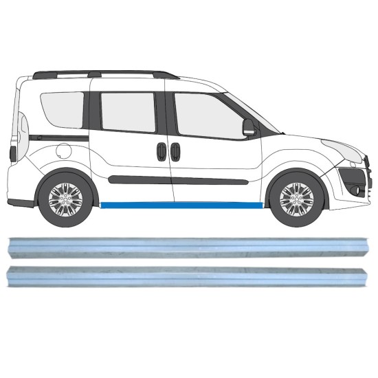 Slenkstis, apatinė už Fiat Doblo 2010-2022 / Kairė + Dešinė / Rinkinys 15361