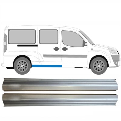 Slenkstis galinė dalis už Fiat Doblo 2001-2010 / Kairė + Dešinė / Rinkinys 14624