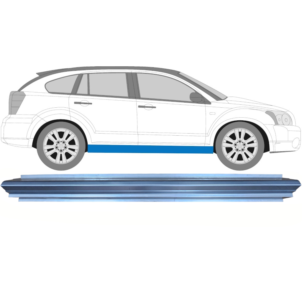 Slenkstis, Apatinė Už Dodge Caliber 2006-2013 / Kairė = Dešinė (Simetriška) 5261