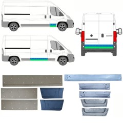 Durų vidinė + išorinė dalis už Citroen Jumper 2006-2025 / Kairė + Dešinė / Rinkinys 14511