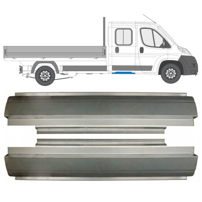Slenkstis galinė dalis už Fiat Ducato 2006-2014 / Kairė + Dešinė / Dviguba kabina / Rinkinys 14565