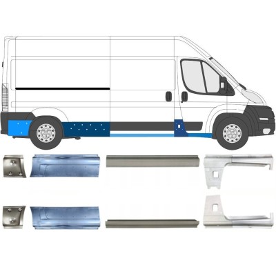 Slenkstis, apatinė už Fiat Ducato 2006-2026 / Kairė + Dešinė / Rinkinys 10888