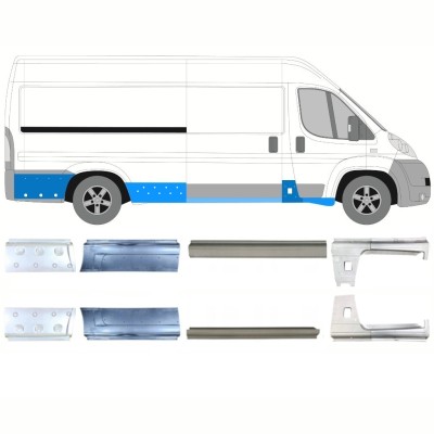 Slenkstis, apatinė už Fiat Ducato 2006-2026 / Kairė + Dešinė / Rinkinys 10889