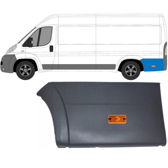 Sparno juosta galinė su lempa už Fiat Ducato 2006-2018 / Kairė / Rinkinys 10681