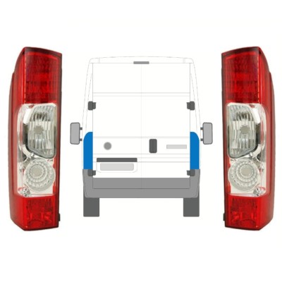 Galinis žibintas už Fiat Ducato 2006-2014 / Kairė + Dešinė / Rinkinys 10026