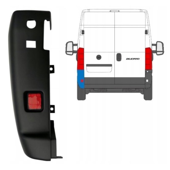 Galinio bamperio kampas 180 laipsnių už Fiat Ducato 2018- / Dešinė 16025