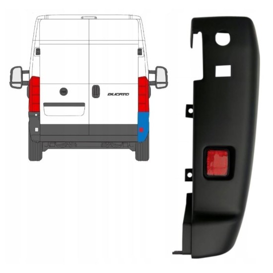 Galinio bamperio kampas 180 laipsnių už Fiat Ducato 2018- / Kairė 16024