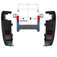 Galinio bamperio kampas 270 laipsnių už Peugeot Boxer 2018- / Kairė + Dešinė / Rinkinys 13225