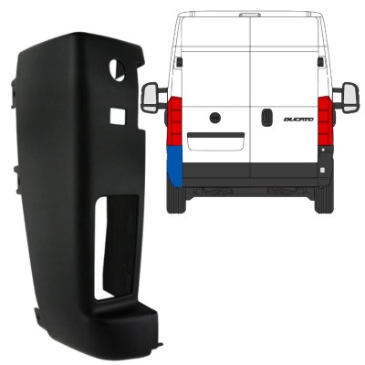 Galinio bamperio kampas 180 laipsnių už Opel Movano 2021- / Kairė 15802