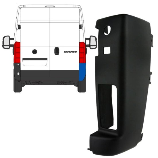 Galinio bamperio kampas 180 laipsnių