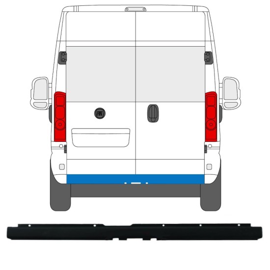 Galinis bamperis su anga vilkimo kabliui už Opel Movano 2021- 16167