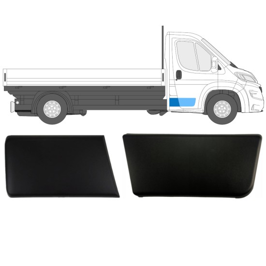 Šoninių juostelių rinkinys viengubai kabinai už Fiat Ducato 2018- / Dešinė / Vienguba kabina / 14808
