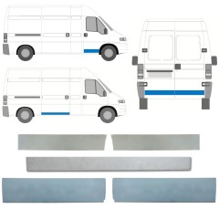 Priekinių durų už Fiat Ducato 1994-2006 / Kairė + Dešinė / Rinkinys 12627