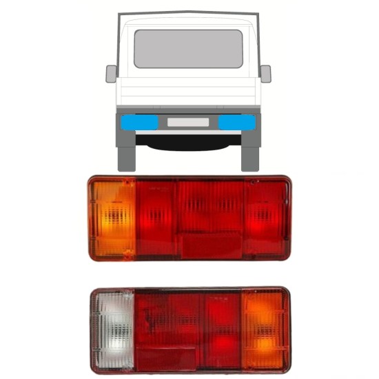 Galinis žibintas už Fiat Ducato 1994-2002 / Kairė + Dešinė / Rinkinys 9757